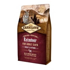 Carni Love kuivaruoka aktiivisille ulkokissoille, hirven ja villisian liha, 6 kg hinta ja tiedot | Carnilove Lemmikit | hobbyhall.fi