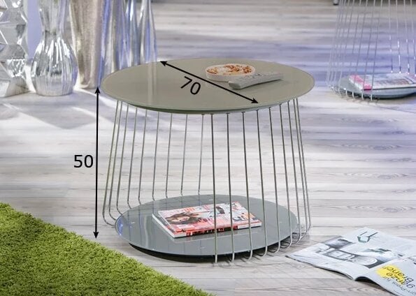 Riva sohvapöytä, 70 x 50 cm, harmaa hinta ja tiedot | Sohvapöydät | hobbyhall.fi