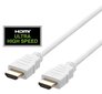 HDMI-kaapeli DELTACO ULTRA High Speed, 48Gbps, 2m, eARC, QMS, 8K 60Hz, 4K 120Hz, valkoinen / HU-20A hinta ja tiedot | Kaapelit ja adapterit | hobbyhall.fi