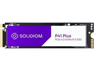 Solidigm SSD P41 PLUS SERIES, 512GB, M.2 2280, PCIE 4.0 X4, NVME, 3D QLC hinta ja tiedot | Kovalevyt | hobbyhall.fi