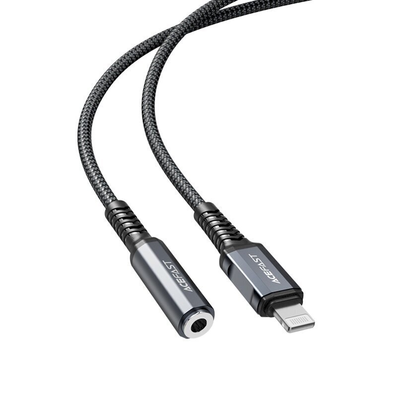 Acefast C-tyypin USB-audiokaapeli - 3,5 mm:n miniliitin (naaras) 18cm, AUX harmaa (C1-05 syvä avaruus harmaa) hinta ja tiedot | Puhelinkaapelit | hobbyhall.fi