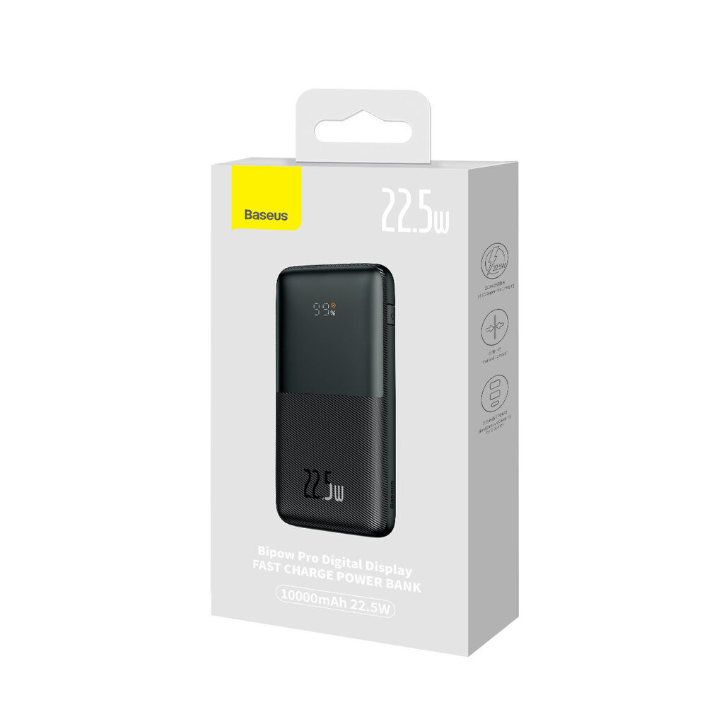 Varavirtalähde Baseus Bipow Pro, 10000mAh, 22.5W + USB, 3A hinta ja tiedot | Varavirtalähteet | hobbyhall.fi