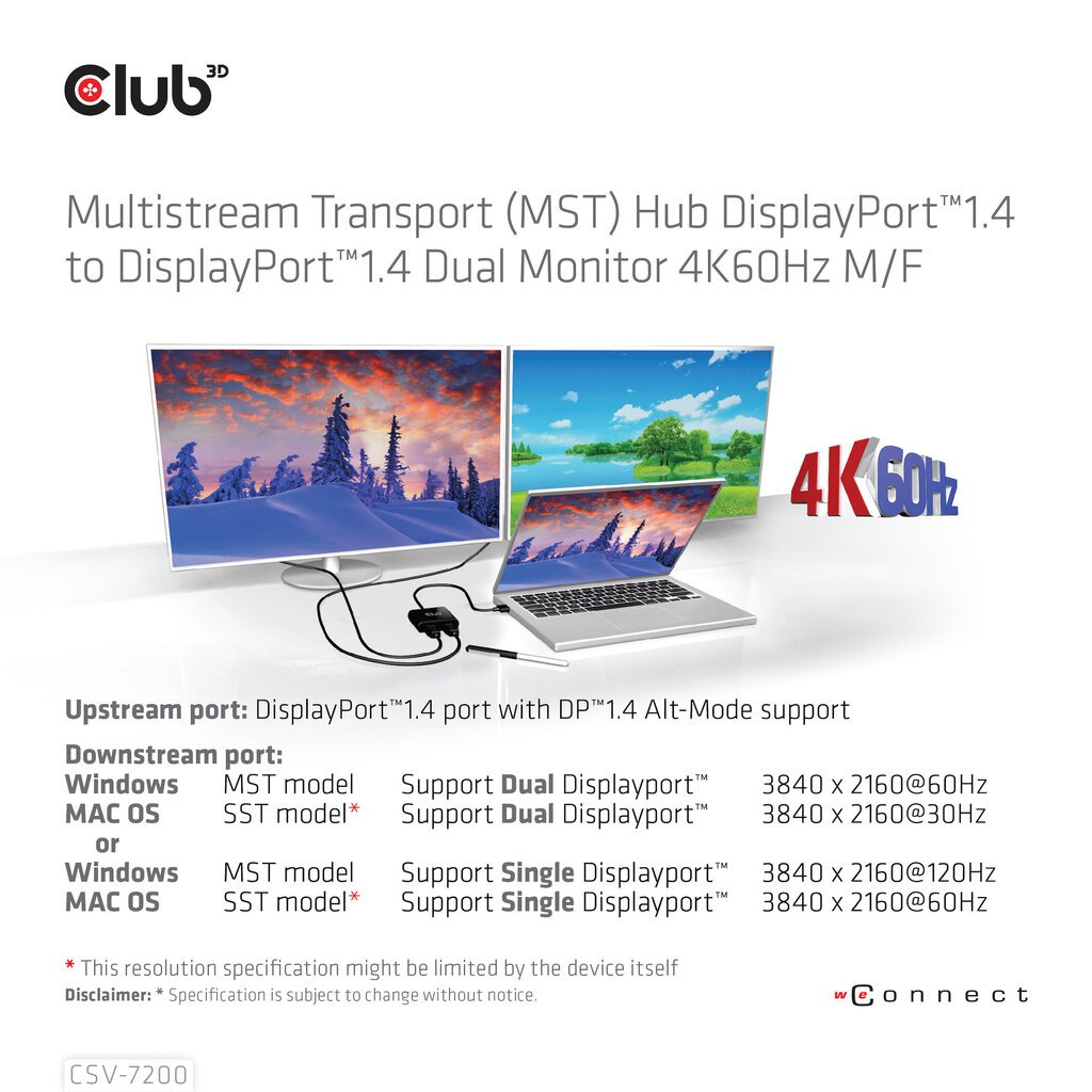 Hub Club 3D CSV-7200 hinta ja tiedot | Adapterit | hobbyhall.fi