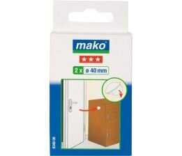 Ovituki d-40mm, liima, valkoinen, 2 kpl Mako (834800) hinta ja tiedot | Oven saranat ja lisävarusteet | hobbyhall.fi