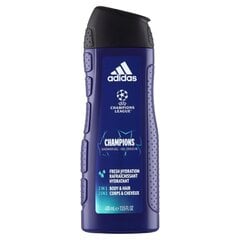 Suihkugeeli Adidas UEFA Champions League Champions 400 ml hinta ja tiedot | Suihkusaippuat ja suihkugeelit | hobbyhall.fi