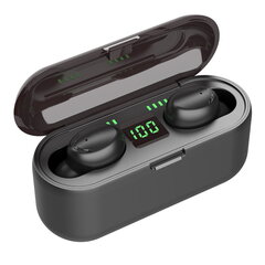 WoW F9 Sport & Leisure Super-Fit TWS Bluetooth 5.1 -kuulokkeet HD-mikrofonilla, LED-lataus, USB Powerbank, musta hinta ja tiedot | Kuulokkeet | hobbyhall.fi