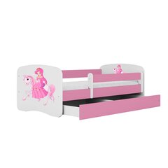 Kocot Kids Babydreams -lastensänky, 180 x 80 cm, sis. patjan, vaaleanpunainen hinta ja tiedot | Lastensängyt | hobbyhall.fi