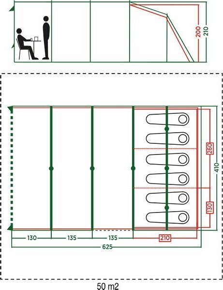 Coleman Vail 6 -teltta vihreä hinta ja tiedot | Teltat | hobbyhall.fi