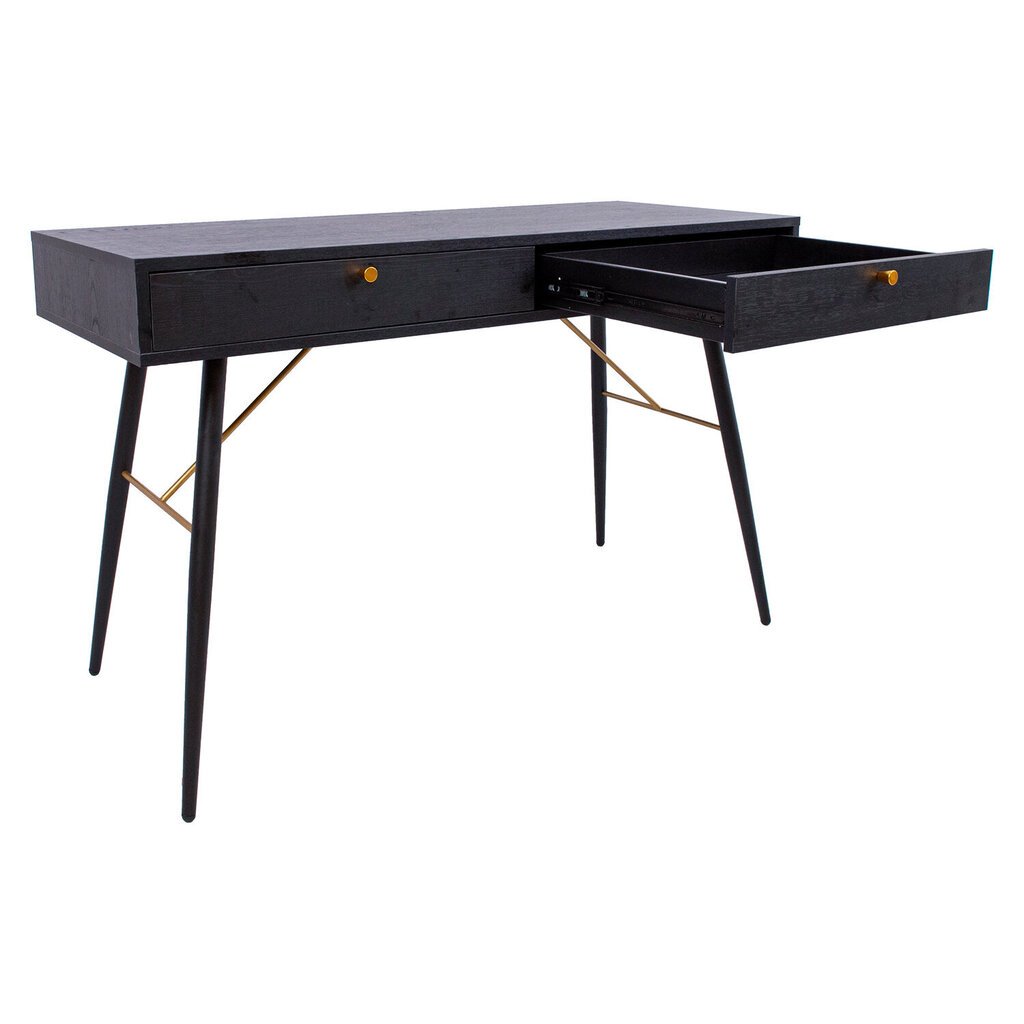 Työpöytä LUXEMBOURG 120x48xH75cm, musta, melamiinilevy, metalli hinta ja tiedot | Tietokonepöydät ja työpöydät | hobbyhall.fi
