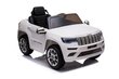 Jeep Grand Cherokee -sähköauto lapsille JJ2055, valkoinen hinta ja tiedot | Lasten sähköautot | hobbyhall.fi