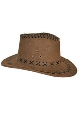 Cowboy-hattu, ruskea. hinta ja tiedot | Naamiaisasut | hobbyhall.fi