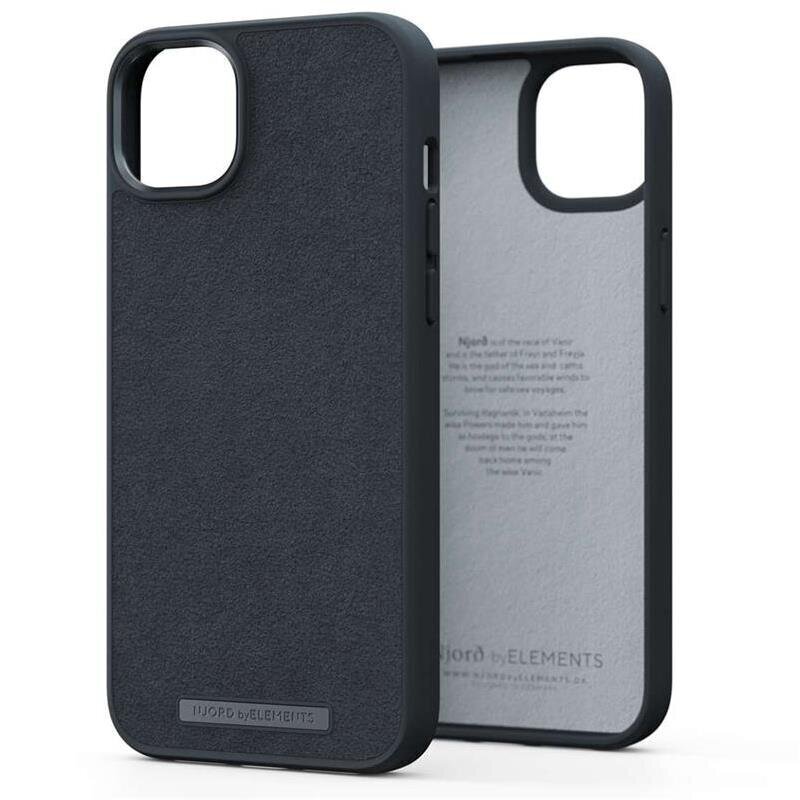 iPhone 14 Plus -puhelinkuoret Njord by Elements Suede Comfort+, musta hinta ja tiedot | Puhelimen kuoret ja kotelot | hobbyhall.fi