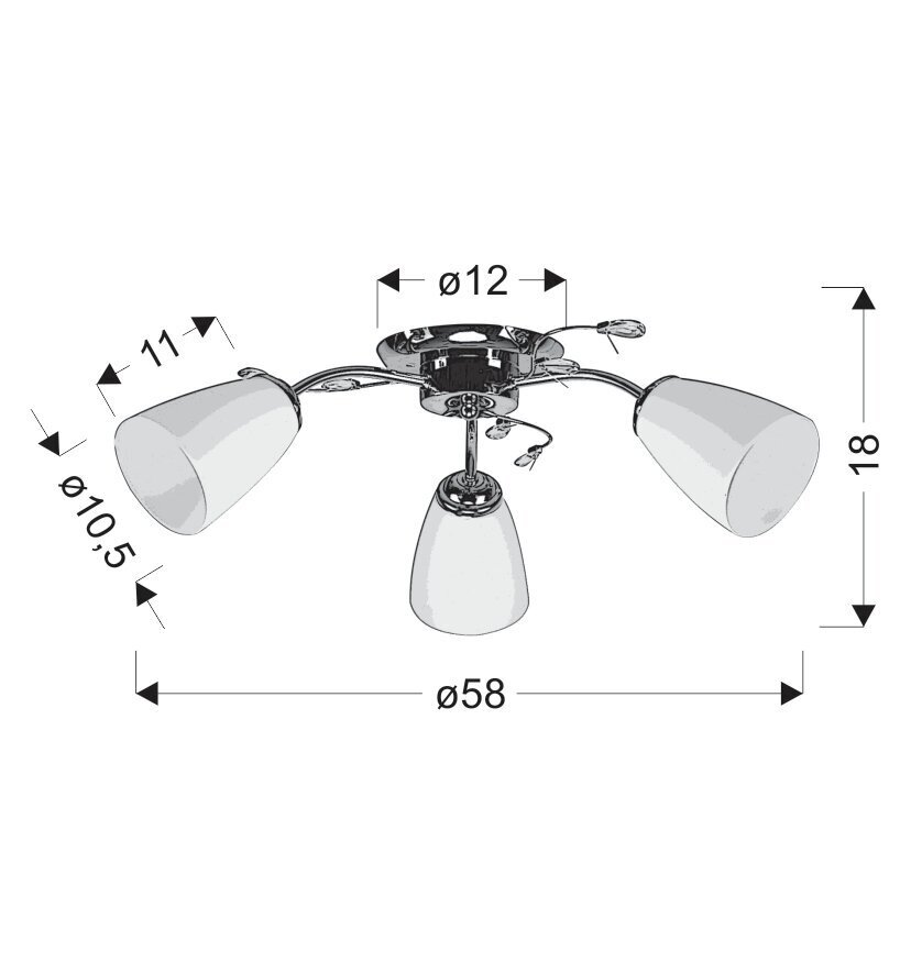 Candellux valaisin Ursella hinta ja tiedot | Kattovalaisimet | hobbyhall.fi