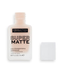 Meikkivoide Revolution Relove Super Matte Foundation, F4, 24 ml hinta ja tiedot | Meikkivoiteet ja puuterit | hobbyhall.fi