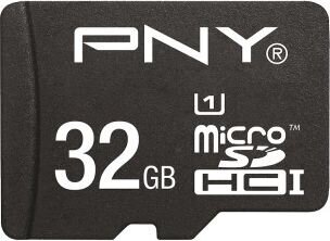 PNY SDU32GPER50-EF, micro SDHC 32GB (+ SD-sovitin) hinta ja tiedot | Puhelimen muistikortit | hobbyhall.fi