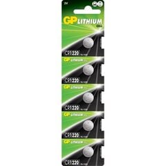 Element GP Lithium CR1220 (DL1220), 1kpl. hinta ja tiedot | Paristot | hobbyhall.fi