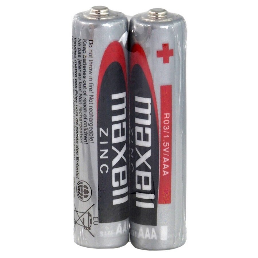 Maxell Zinc, AAA (R03) paristot, 2 kpl hinta ja tiedot | Paristot | hobbyhall.fi