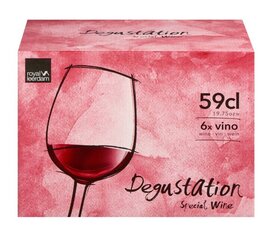 Viinilasit DEGUSTATION, 6 kpl 590 ml hinta ja tiedot | Lasit, mukit ja kannut | hobbyhall.fi