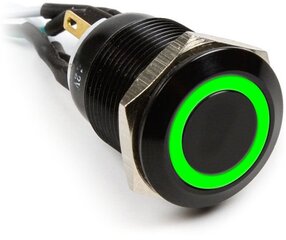 Impacts Virtapainike tietokoneelle 19mm, IP65, vihreä LED (LAN_22_IP65_ALB_GR_1) hinta ja tiedot | Impactics Tietokoneet ja pelaaminen | hobbyhall.fi