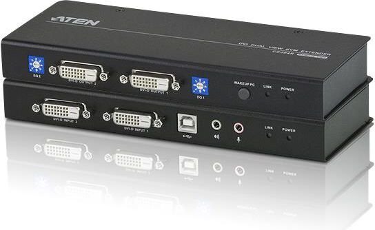 Jakaja Aten CE604-AT-, USB Dual/DVI KVM hinta ja tiedot | Adapterit | hobbyhall.fi