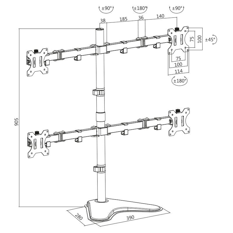 LogiLink BP0046 hinta ja tiedot | TV-seinätelineet | hobbyhall.fi