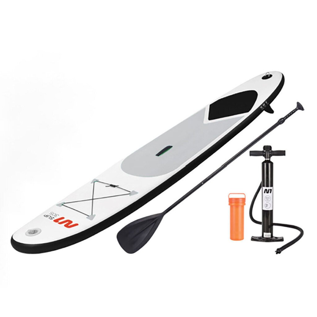 N1 SUP-lauta ilmatäytteinen 330 cm, valkoinen/harmaa hinta ja tiedot | SUP-laudat | hobbyhall.fi