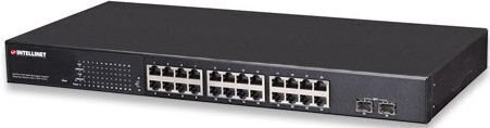 Kytkin Intellinet GigaBit 24x 10/100/1000 RJ45 PoE+ 2x SFP, hallittava hinta ja tiedot | Verkkokytkimet | hobbyhall.fi