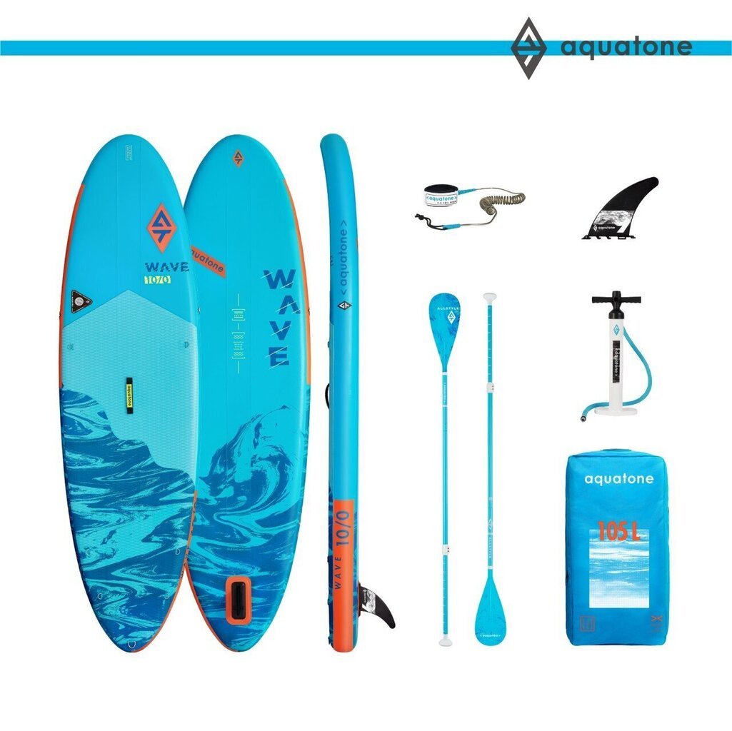SUP-lauta Ilmatäytteinen Aquatone Wave 2022, 305 cm, sininen hinta ja tiedot | SUP-laudat | hobbyhall.fi