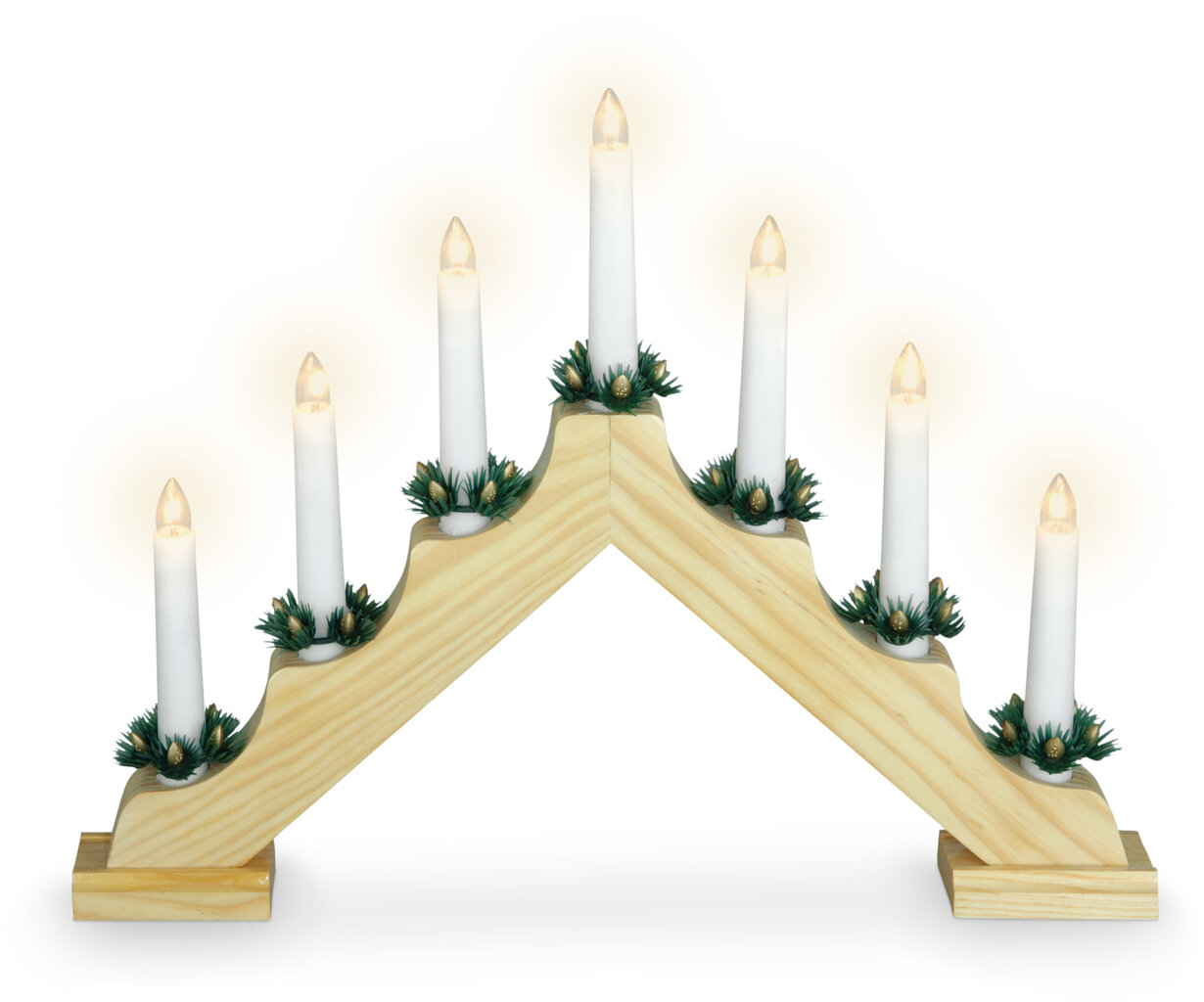 7 kynttilän adventtikolmio hinta ja tiedot | Joulukoristeet | hobbyhall.fi