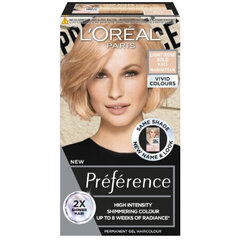 L'Oreal Paris Preference Vivid Colors pitkäkestoinen hiusväri, 9.023 vaaleankultainen C29 hinta ja tiedot | Hiusvärit | hobbyhall.fi