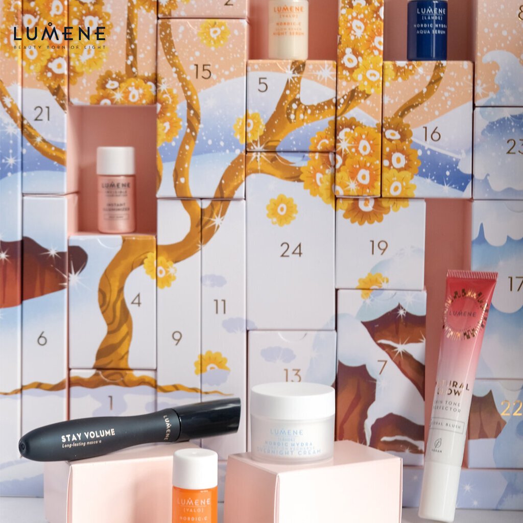Lumene Joulukalenteri 2022 24 Nordic Beauty Treasures kosmetiikkasetti hinta ja tiedot | Kasvovoiteet | hobbyhall.fi