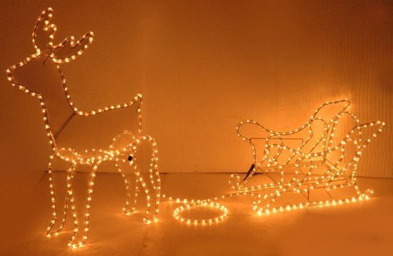 Poro reellä joulukoriste, 504 LED-valoa hinta ja tiedot | Joulukoristeet | hobbyhall.fi