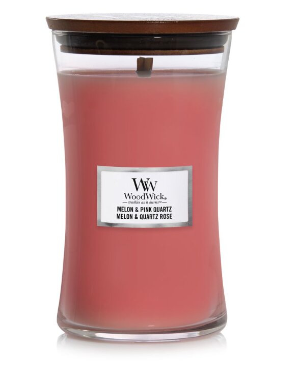 WoodWick Tuoksukynttilä Melon & Pink Quartz 609,5g hinta ja tiedot | Kynttilät ja kynttilänjalat | hobbyhall.fi