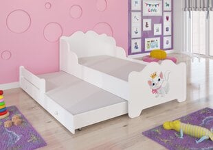 Lasten sänky Ximena II Cat 160x80cm + Patja hinta ja tiedot | Lastensängyt | hobbyhall.fi