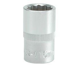 YATO-hylsy, 12-kulmainen, 16 mm, 1/2", CrV hinta ja tiedot | Käsityökalut | hobbyhall.fi