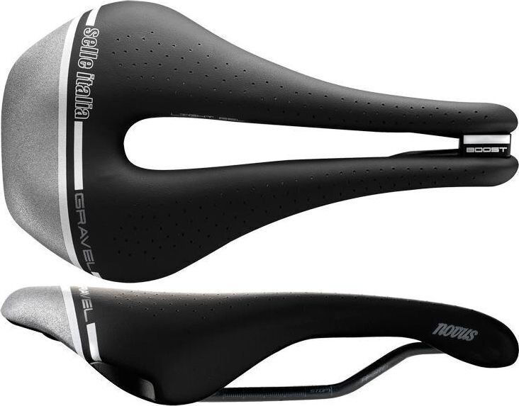 Selle Italia Novus Boost Gravel Tech Superflow S polkupyörän istuin, musta hinta ja tiedot | Polkupyörän satulat ja satulanpäälliset | hobbyhall.fi