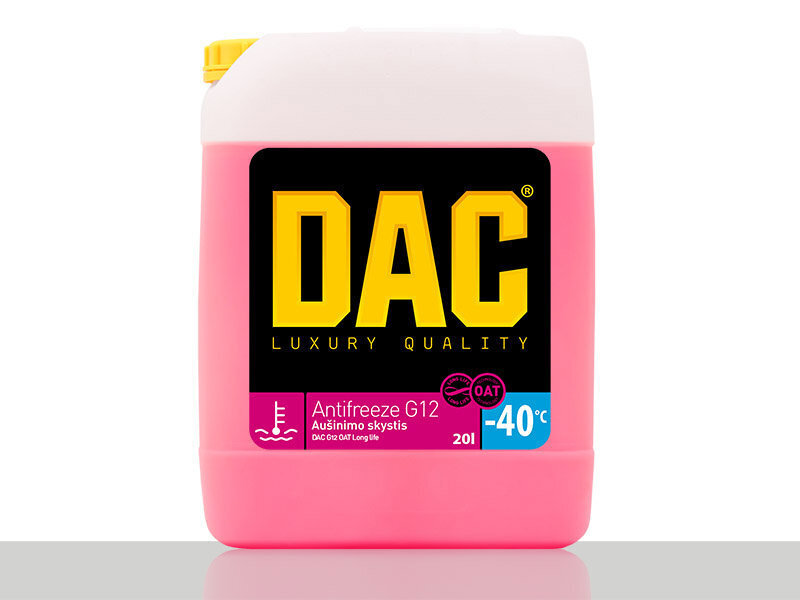 Pakkasneste DAC G12 OAT Long life -40C, 20L hinta ja tiedot | Lasinpesunesteet ja jäähdytysnesteet | hobbyhall.fi