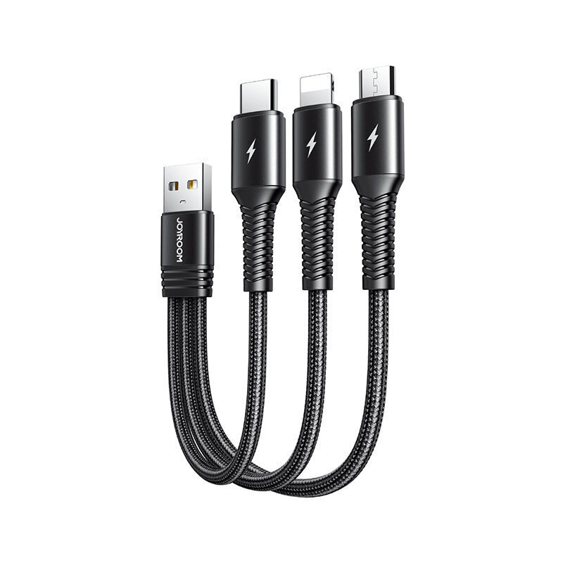 Joyroom S-01530G9 LCM 3in1, USB - Lightning / USB tyyppi C / micro USB, 15cm hinta ja tiedot | Puhelinkaapelit | hobbyhall.fi