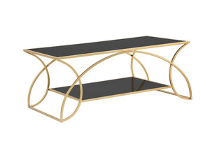Glam 110 -sohvapöytä, 110 x 60 x 45 cm, musta / kultainen hinta ja tiedot | Sohvapöydät | hobbyhall.fi