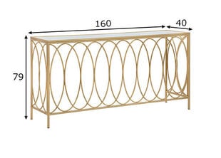 Konsolipöytä Glam, 160x40x79 cm, kultainen hinta ja tiedot | Sivupöydät | hobbyhall.fi