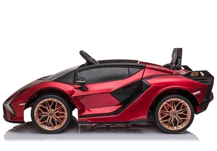 Yksipaikkainen lasten sähköauto Lamborghini Sian, punainen kiiltävä hinta ja tiedot | Lasten sähköautot | hobbyhall.fi