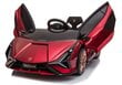 Yksipaikkainen lasten sähköauto Lamborghini Sian, punainen kiiltävä hinta ja tiedot | Lasten sähköautot | hobbyhall.fi