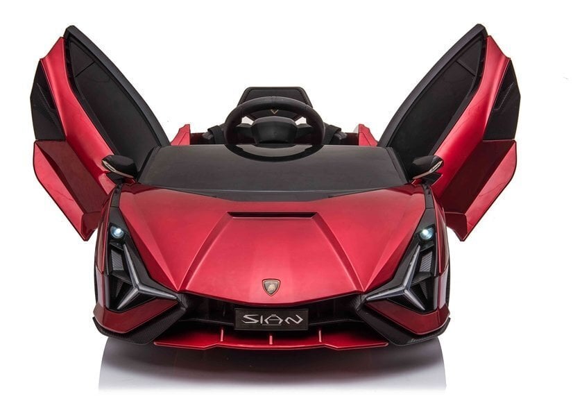 Yksipaikkainen lasten sähköauto Lamborghini Sian, punainen kiiltävä hinta ja tiedot | Lasten sähköautot | hobbyhall.fi