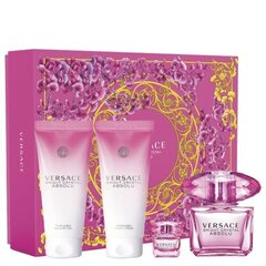 Setti Versace Bright Crystal Absolu naisille: parfum EDP 90 ml + 5 ml + vartalovoide 100 ml + suihkugeeli 100 ml hinta ja tiedot | Naisten hajuvedet | hobbyhall.fi