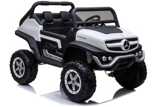 Lasten yksipaikkainen sähköauto Mercedes Unimog, valkoinen hinta ja tiedot | Lasten sähköautot | hobbyhall.fi