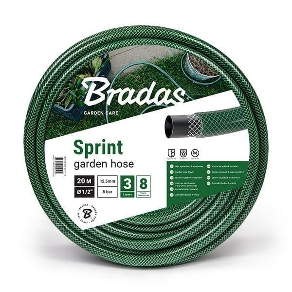 Puutarha Kasteluletku Bradas SPRINT 1/2" - 20 m hinta ja tiedot | Puutarhaletkut, kastelukannut ja muut kastelutarvikkeet | hobbyhall.fi