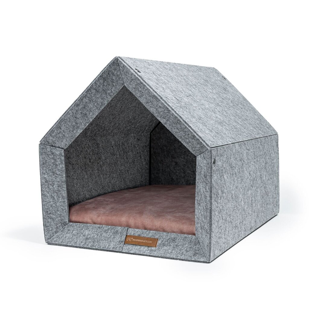 Rexproduct Pet Nest kennel, S, harmaa/vaaleanpunainen hinta ja tiedot | Pedit ja pesät | hobbyhall.fi