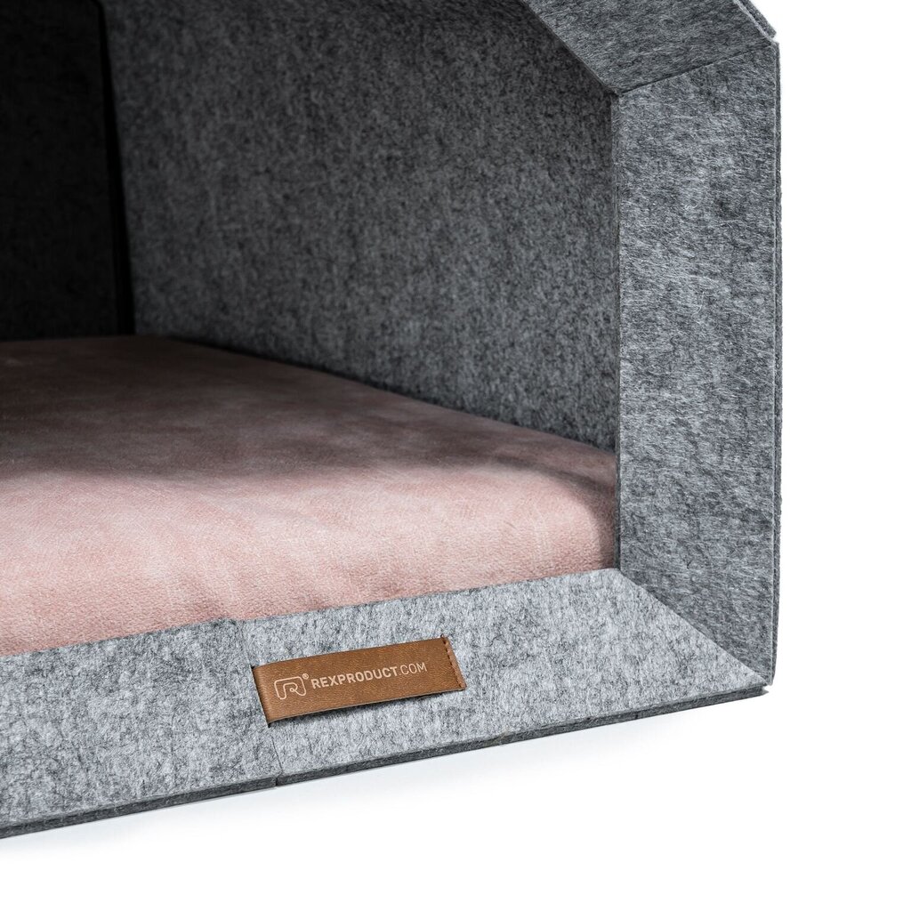 Rexproduct Pet Nest kennel, S, harmaa/vaaleanpunainen hinta ja tiedot | Pedit ja pesät | hobbyhall.fi