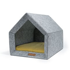 Rexproduct Pet Nest kennel, S, harmaa/keltainen hinta ja tiedot | Rexproduct Koirat | hobbyhall.fi