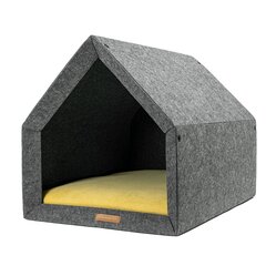 Rexproduct lemmikkipesä Kennel, M, harmaa/keltainen hinta ja tiedot | Pedit ja pesät | hobbyhall.fi